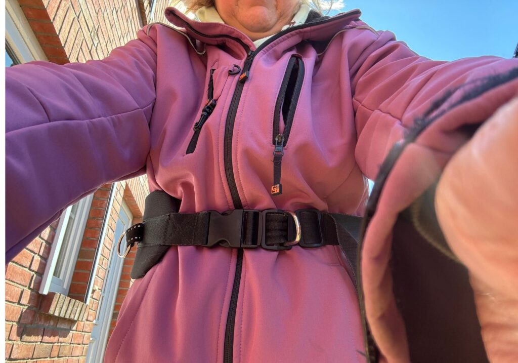 Bauchgurt mit zwei Ringen zum Einhaken der Leinen