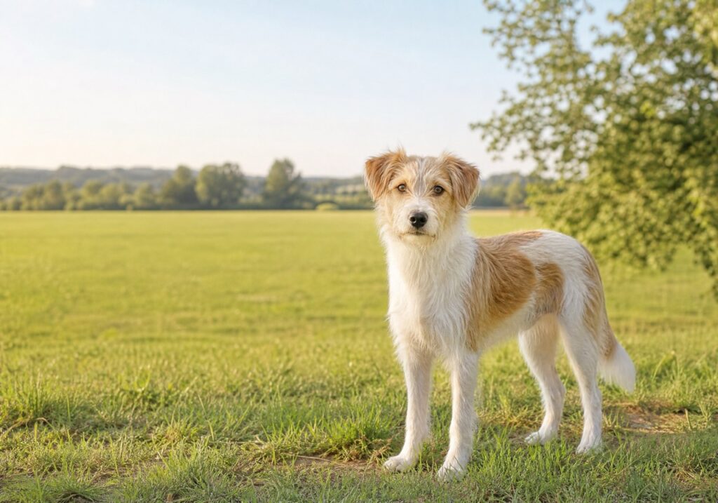 Hund auf einer Wiese Hund einschätzen